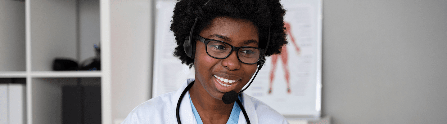 a doctor on a phone call