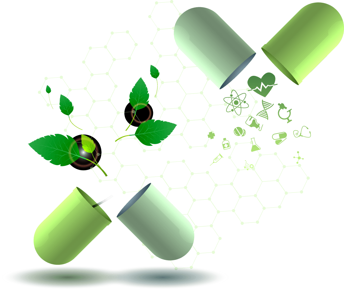 leafs in drug capsule